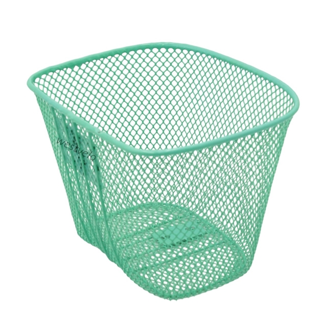 Кошик дитячий метал сіточка, з кронштейном, зелений фото westvelo.com