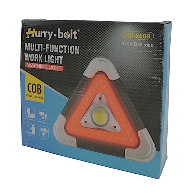 Ліхтар світлодіодний акумуляторний HB-6609, 4 режими, USB (500lm) сонячна батарея (знак аварійної зупинки) фото westvelo.com