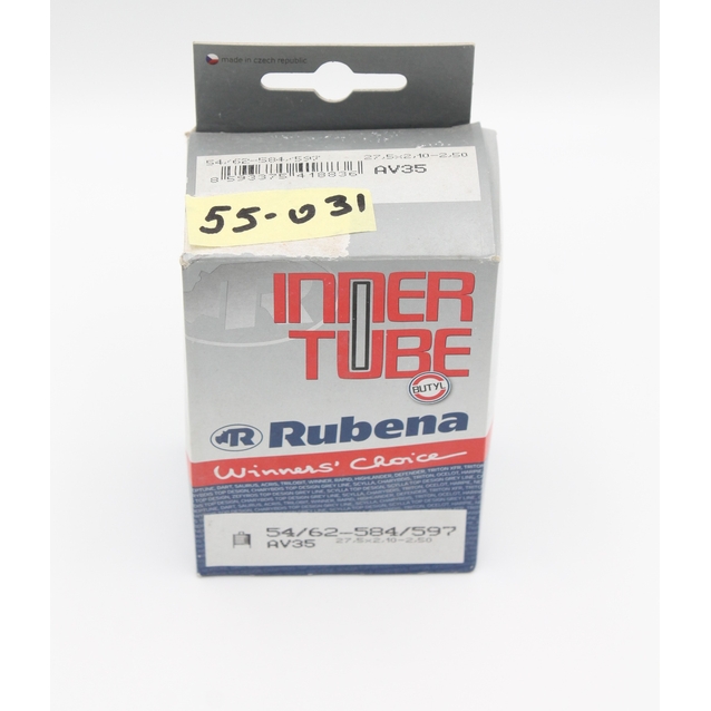 Камера 27.5 короткий ніпель AV 35mm RUBENA (2.10-2.50) (54/62-584/597) фото westvelo.com