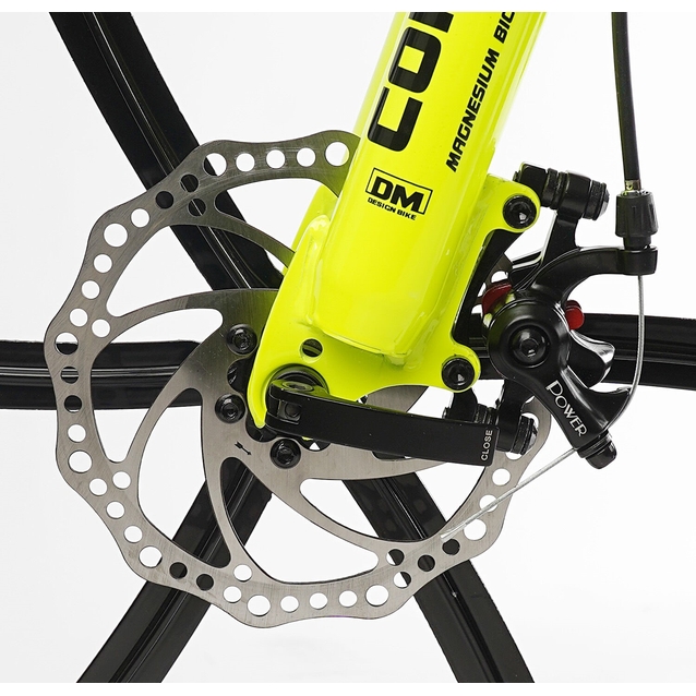 Велосипед 24 MG Corso «MAGNUM» MN-24637 магній 11", (к-т SHIMANO) біло-жовтий фото westvelo.com