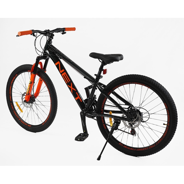 Велосипед 26 AL Corso «NEXT» NX-26700 алюміній 13", (к-т SHIMANO) чорно-помаранчевий фото westvelo.com