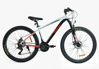 Велосипед 27.5 AL Corso «KORD» KD-03390 алюміній 15,5", (к-т SHIMANO) чорно-біло-червоний