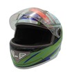 Мото шолом, закритий (XL) "KOJI"Інтеграл 550, біло-зелений глянцевий, premium class фото westvelo.com