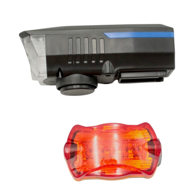 Фара + мигалка на батарейках LY-18, YAJIAPLUS,(RB-B16) фото westvelo.com