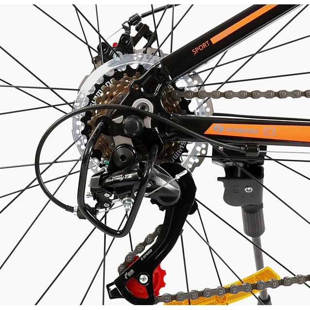 Велосипед 26 AL Corso «KORD» KD-14670 алюміній 13", (к-т SHIMANO) чорно-червоний фото westvelo.com