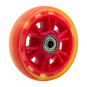 Колесо самоката дитячого поліуретан Ø90мм, діодне, червоний