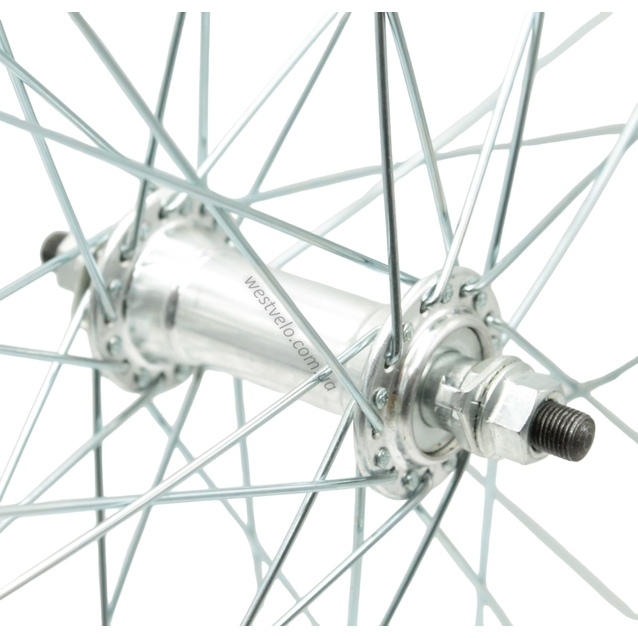 Колесо 28-29 перед, обід 2-ний чорний, втулка AL. на віночках фото westvelo.com