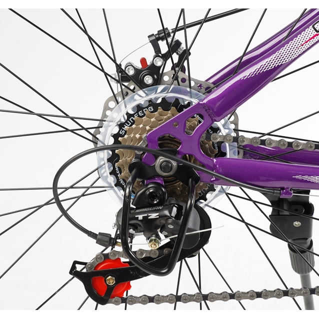 Велосипед 26 ST Corso «KLEO» KL-26904 сталь 15", (к-т Saiguan) фіолетово-рожевий фото westvelo.com