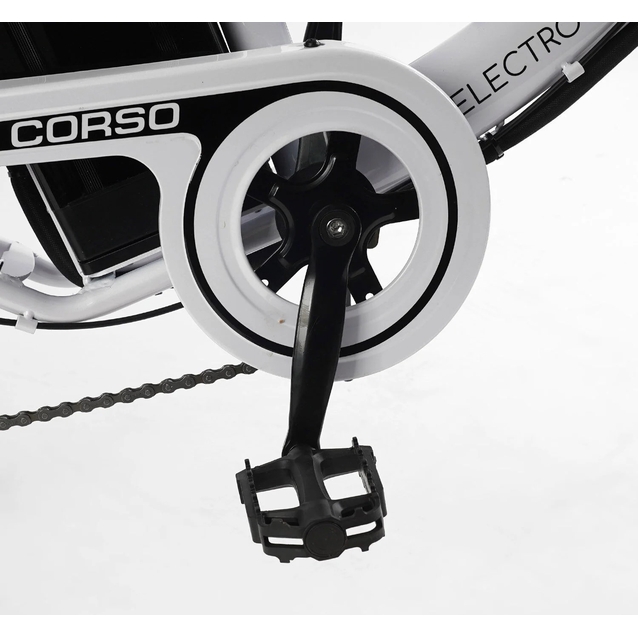 Електровелосипед 24 ST Corso «ROCCO» RC-40716 сталь, двигун  500W, акумулятор 48V20Ah літієвий, білий фото westvelo.com