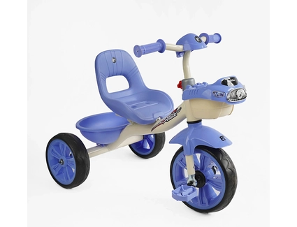 Дитячий велосипед 3-х колісний EVA (піна) Best Trike колеса 10-8, «Машинка» BS-60811 фіолетовий, сталева рама, УКР.ОЗВУЧУВАННЯ, кошик
