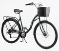 Міський велосипед 28 ST Corso «LIBERTY» LR-28193 сталь 20", (к-т SHIMANO) темно-зелений + кошик фото westvelo.com