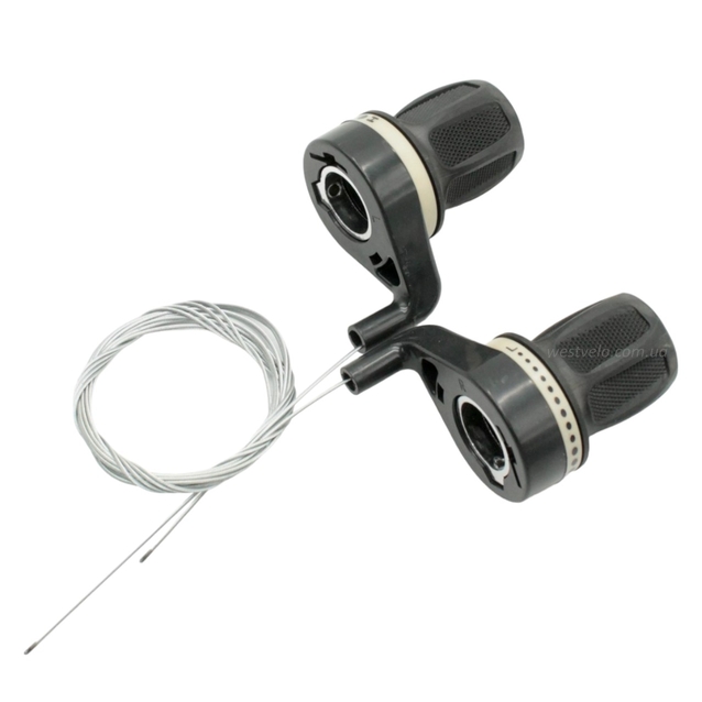 Грипшифт пластик чорно-білий китай, з гріпсами фото westvelo.com