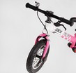 Велобіг 12 Corso надувні колеса, сталева рама «SKIP JACK» 25025 ручне гальмо, з амортизатором, рожево-білий фото westvelo.com