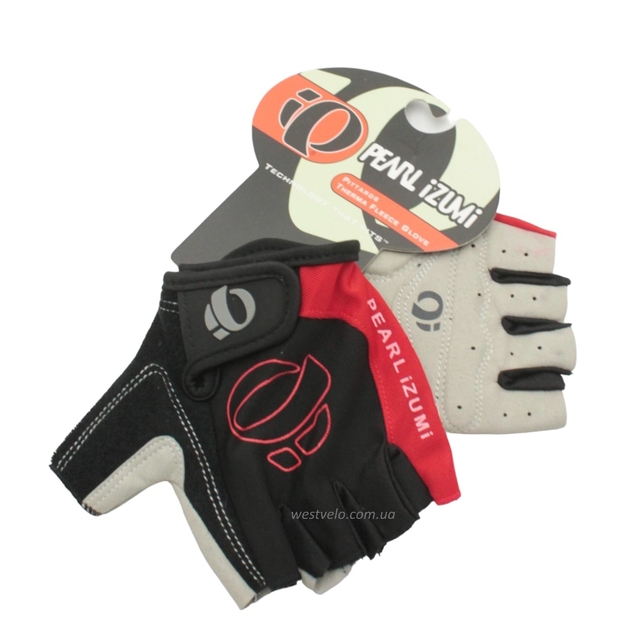 Рукавиці "M" PEARL iZUMi чорно-червоні фото westvelo.com