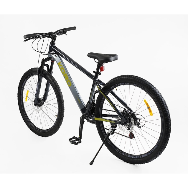 Велосипед 27.5 AL Corso «KORD» KD-06134 алюміній 15.5", (к-т SHIMANO) чорно-графітовий фото westvelo.com