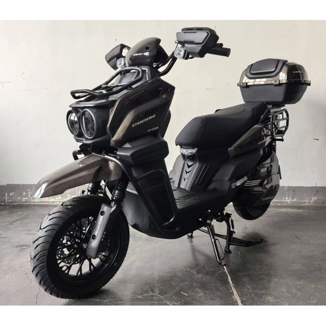 Електроскутер Corso «BLACKFURY» BF-178095, двигун 2800W, акумулятор 72V/40Ah літій-залізо-фосфатний, коричневий, колеса 12" фото westvelo.com