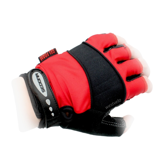 Рукавиці "L" SEDONA GEL чорно-червоні фото westvelo.com