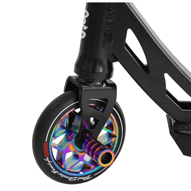 Самокат трюковий Best Scooter «FREESTYLE» N-43005 чорний, HIC-система, пеги, AL диск та дека, колеса PU Ø120mm, ширина керма - 58 см фото westvelo.com