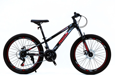 Велосипед 24 ST Corso «PHANTOM» PH-41212 сталь 11", (к-т SunRun) чорно-червоний