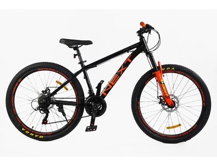 Велосипед 26 AL Corso «NEXT» NX-26505 алюміній 15", (к-т SHIMANO) чорно-помаранчевий