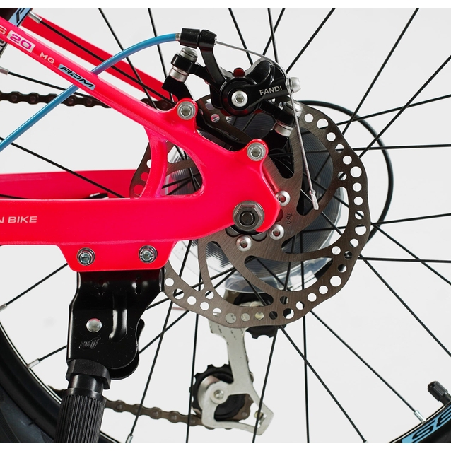 Велосипед 20 MG Corso «F35» MG-20692 магній 11", (к-т SHIMANO) рожевий фото westvelo.com