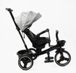 Дитячий велосипед 3-кол з батьківською ручкою, з даш, PU BestTrike «OSCAR» 6390/19-306 сірий, поворотне сидіння, складне кермо, кошик, телескопічна ручка фото westvelo.com