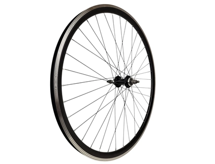 Колесо 28-29 зад, обід 2-ний чорний, втулка AL. на промах чорна, диск різьба, чорна спиця (без назви)