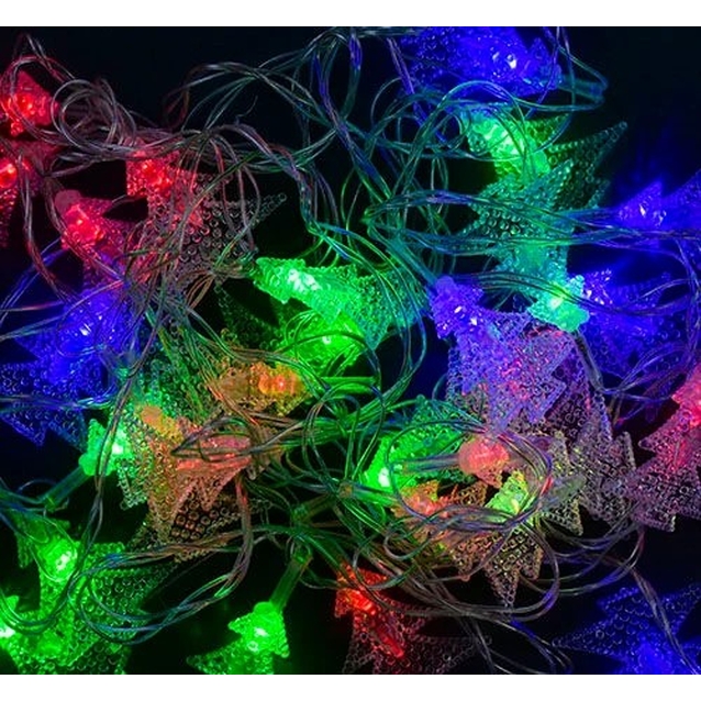 Гірлянда світлодіодна 4,5 м, 28 лампочок, «Ялинки» від мережі 220V, кольорова (С 23454) фото westvelo.com