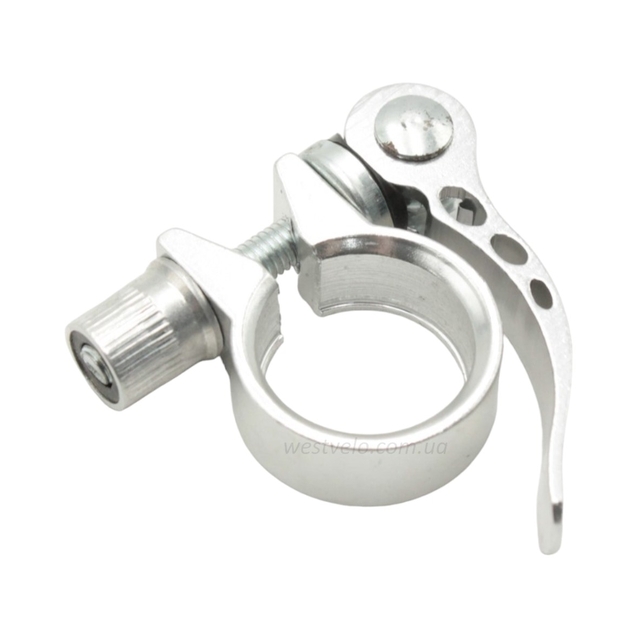 Хомут з ексцентриком труби сідла Ø25.4 мм алюміній нікель фото westvelo.com