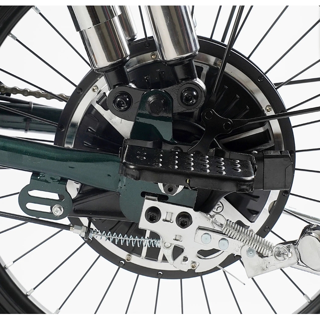 Електровелосипед 22 ST Corso «SHADOW» SH-8036-9 сталь, двигун 500W, акумулятор 48V20Ah літієвий, темно-зелений фото westvelo.com