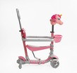 Самокат 5в1 Best Scooter P-63700, колеса PU 120х90mm зі світлом, сіро-рожевий