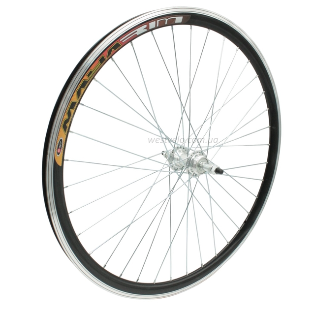 Колесо 26 зад, обід 2-ний чорний, втулка AL на віночках, диск різьба фото westvelo.com