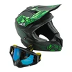Шолом, закритий крос/ендуро (L ) (59-60) АТV Forsage Rider 027 чорно-салатовий матовий з дашком + окуляри (УЦІНКА-- Зламаний ніс) фото westvelo.com