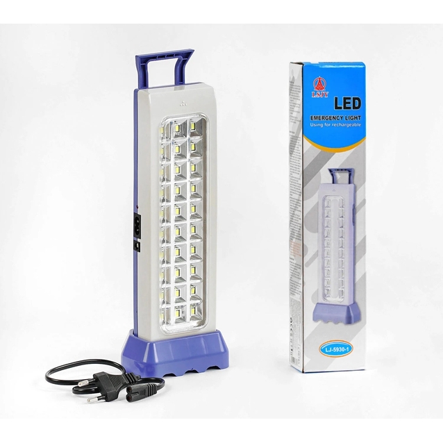 Ліхтар світлодіодний акумуляторний 1200mAh LJ-5930, 220V, 2 режими фото westvelo.com