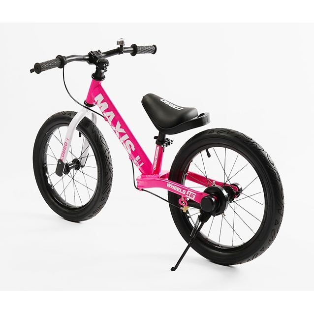 Велобіг 16 Corso надувні колеса, сталева рама «MAXIS» MX-48018 рожевий фото westvelo.com