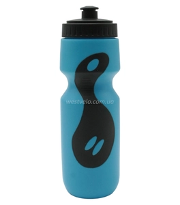 Фляга 650 ml, блакитно-чорна, з гумовими вставками