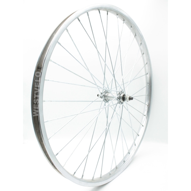 Колесо 24. перед, обід нікель, спиця 3мм, М на віночках фото westvelo.com
