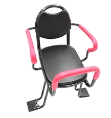 Крісло дитяче на зад. багажник з метал. трубки, чорн-черв з м'ягким сидінням (не відкидне)