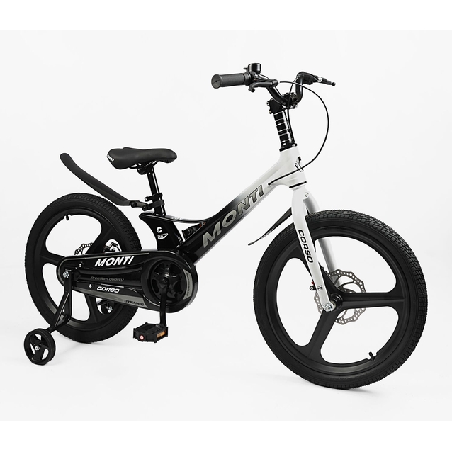 Дитячий велосипед 20 MG Corso «MONTI» MT-20360, магнієва рама, чорно-білий фото westvelo.com