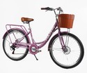 Міський велосипед 26 ST Corso «POLARIS» PS-91606 сталь 16,5", (к-т SHIMANO) рожевий (+к/к/б) фото westvelo.com