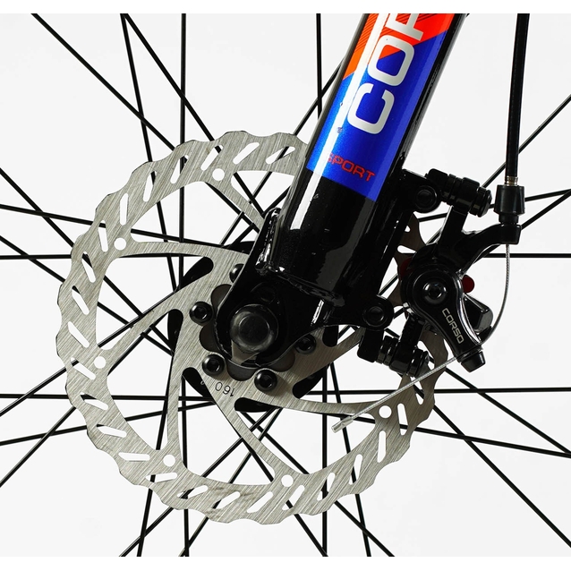 Велосипед 27.5 ST Corso «TORNADO» TR-27029 сталь 15.5", (к-т SHIMANO) чорно-помаранчевий фото westvelo.com