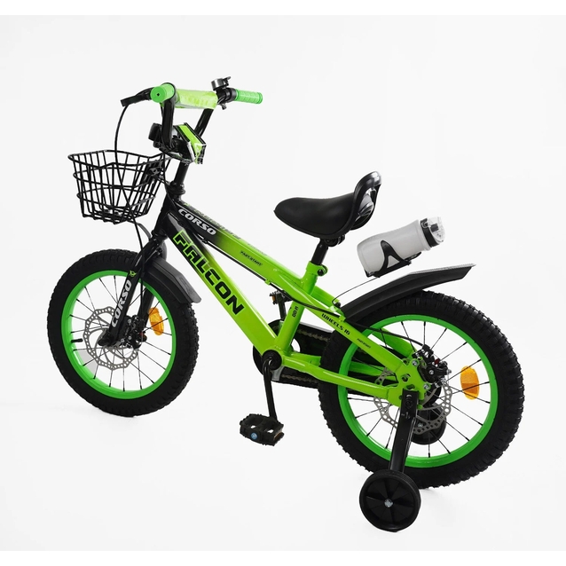 Дитячий велосипед 16 ST Corso «FALCON» FL-16090, дискові гальма, салатовий фото westvelo.com