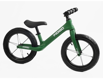 Велобіг 14 Corso надувні колеса, нейлонова рама «INDIGO» D-6540-74 зелений