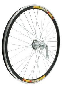 Колесо 26 зад, обід 2-ний чорний, втулка Чехія + к-т (Gravity)