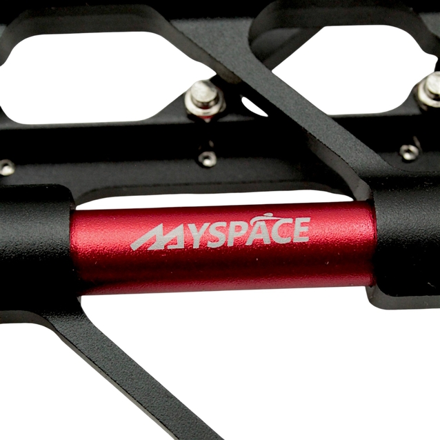 Педалі алюміній проми MYSPACE 262, чорні з змінними шипами фото westvelo.com
