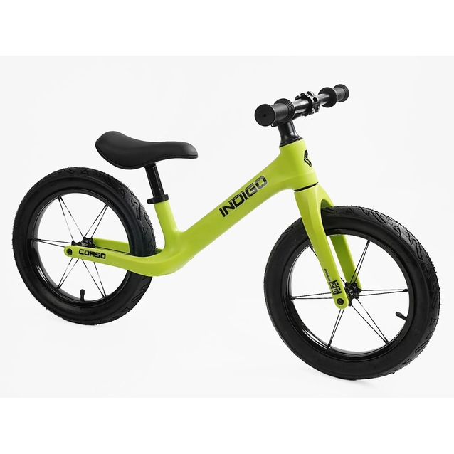 Велобіг 14 Corso надувні колеса, нейлонова рама «INDIGO» D-2215-45 салатовий фото westvelo.com