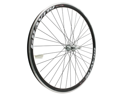 Колесо 28-29 зад, обід 2-ний чорний, втулка ST. на віночках, чорна спиця (без назви)