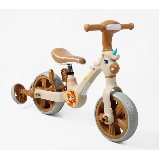Велобіг-трансформер, 2-кол, 10 Best Trike JM-0102-8 коричневий, музика та підсвічування фото westvelo.com