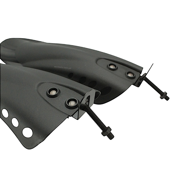 Крила 16-20 дитячі пластик №012 чорні кріплення на раму фото westvelo.com