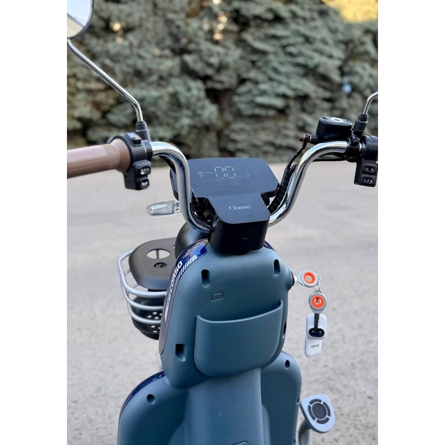 Трицикл Corso «POWER JET» JT-933014, двигун 1200W, акумулятор 72V 23Ah графеновий, синій + 1 ящик. акум, колеса 10" фото westvelo.com